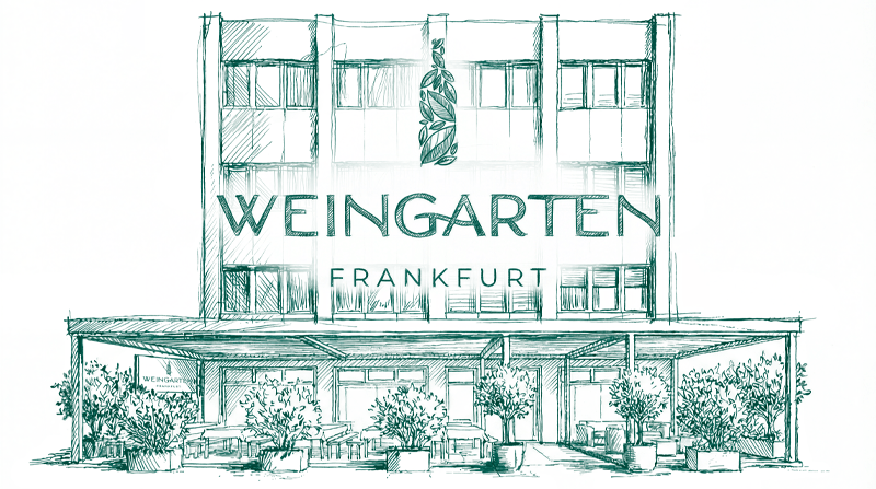Illustration der Eventlocation Weingarten Frankfurt für Firmenfeiern, Kundenevents und Business-Events